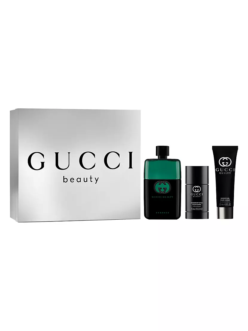 Share Love Gucci Guilty Pour Homme Essence Eau de Toilette 3-Piece Fragrance Gift Set GUCCI