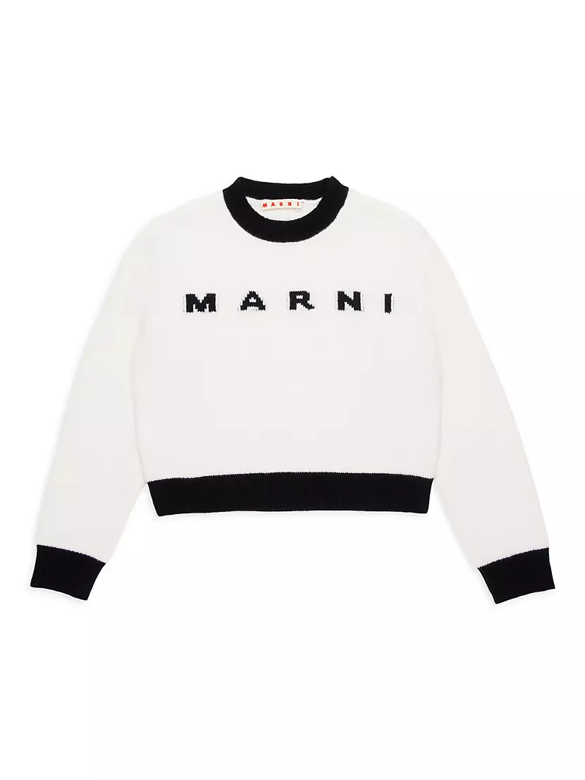 Детский Свитер MARNI Логотип Из Шерсти Смешанной С Альпакой MARNI