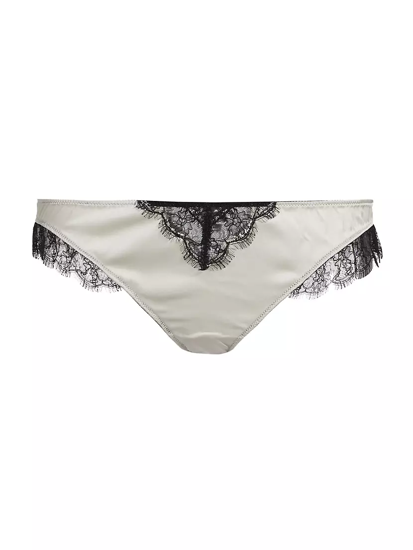 Женские Трусы KIKI DE MONTPARNASSE Lace Inset Thong KIKI DE MONTPARNASSE