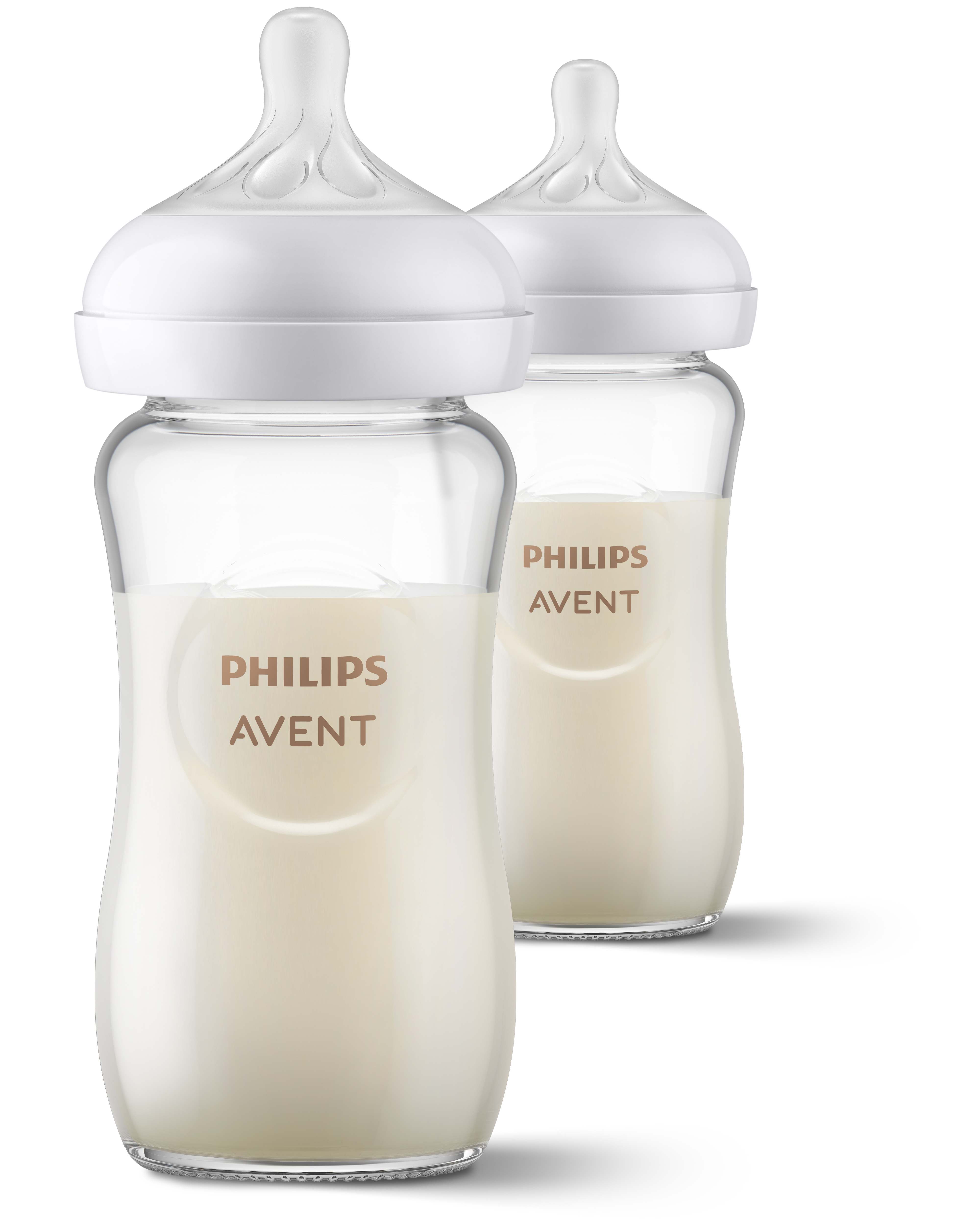 Philips Avent Glass Natural Baby Bottle With Natural Response Nipple, 8oz, 2pk, SCY913/02 Philips Avent