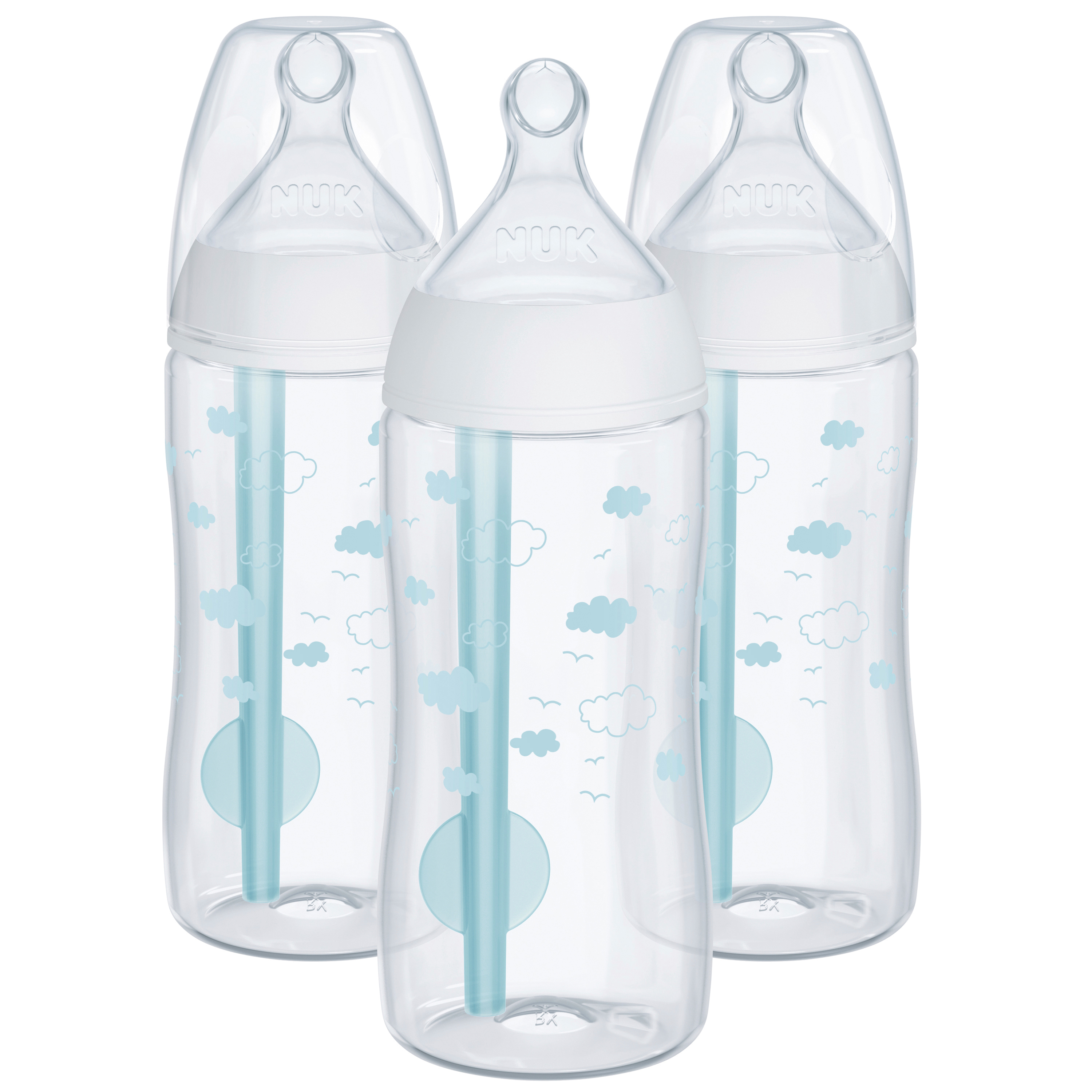 NUK Smooth Flow™ Pro Anti-Colic Baby Bottle, 10 oz, 3-Pack NUK