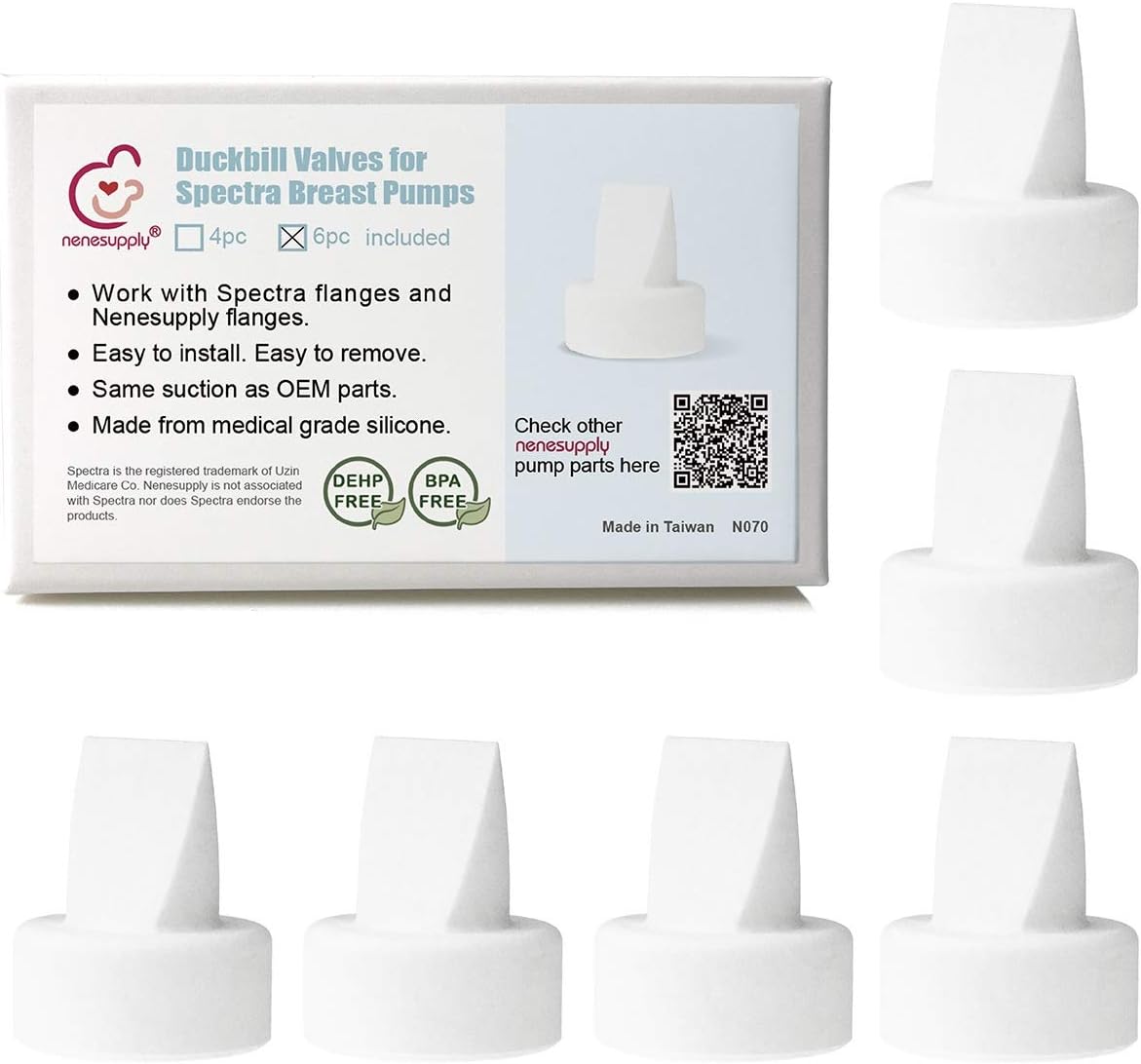 Nenesupply Válvulas de Pico de Pato Compatibles con Piezas de Extractor Spectra Compatibles con Extractor de Leche Spectra S2 S1 9 Plus, Reemplazan Válvulas Spectra y Accesorios Spectra S2 NENESUPPLY