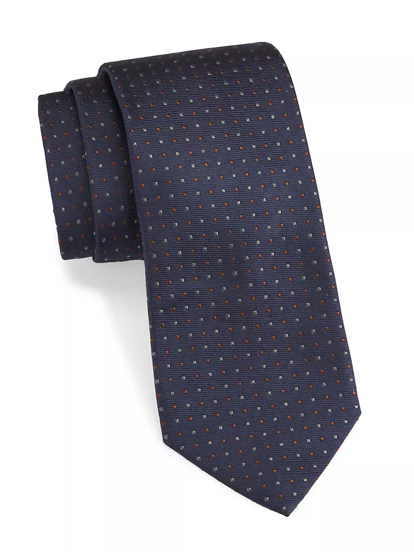 Галстук ISAIA Small Dot Silk Tie ISAIA