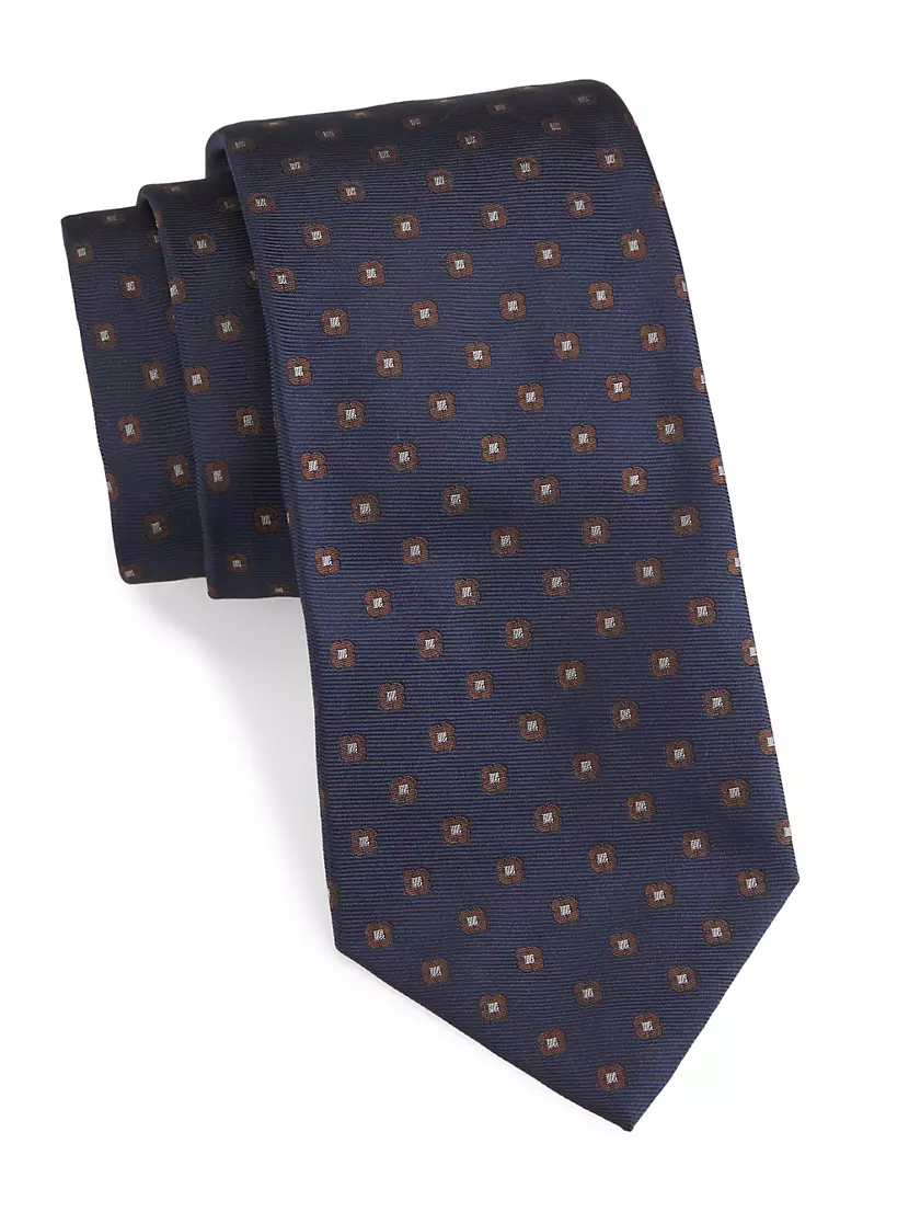 Галстук ISAIA Printed Silk Tie ISAIA