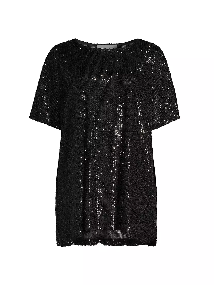 Женская Блузка Caroline Rose All Dressed Up Sequin Knit Caftan Top Caroline Rose