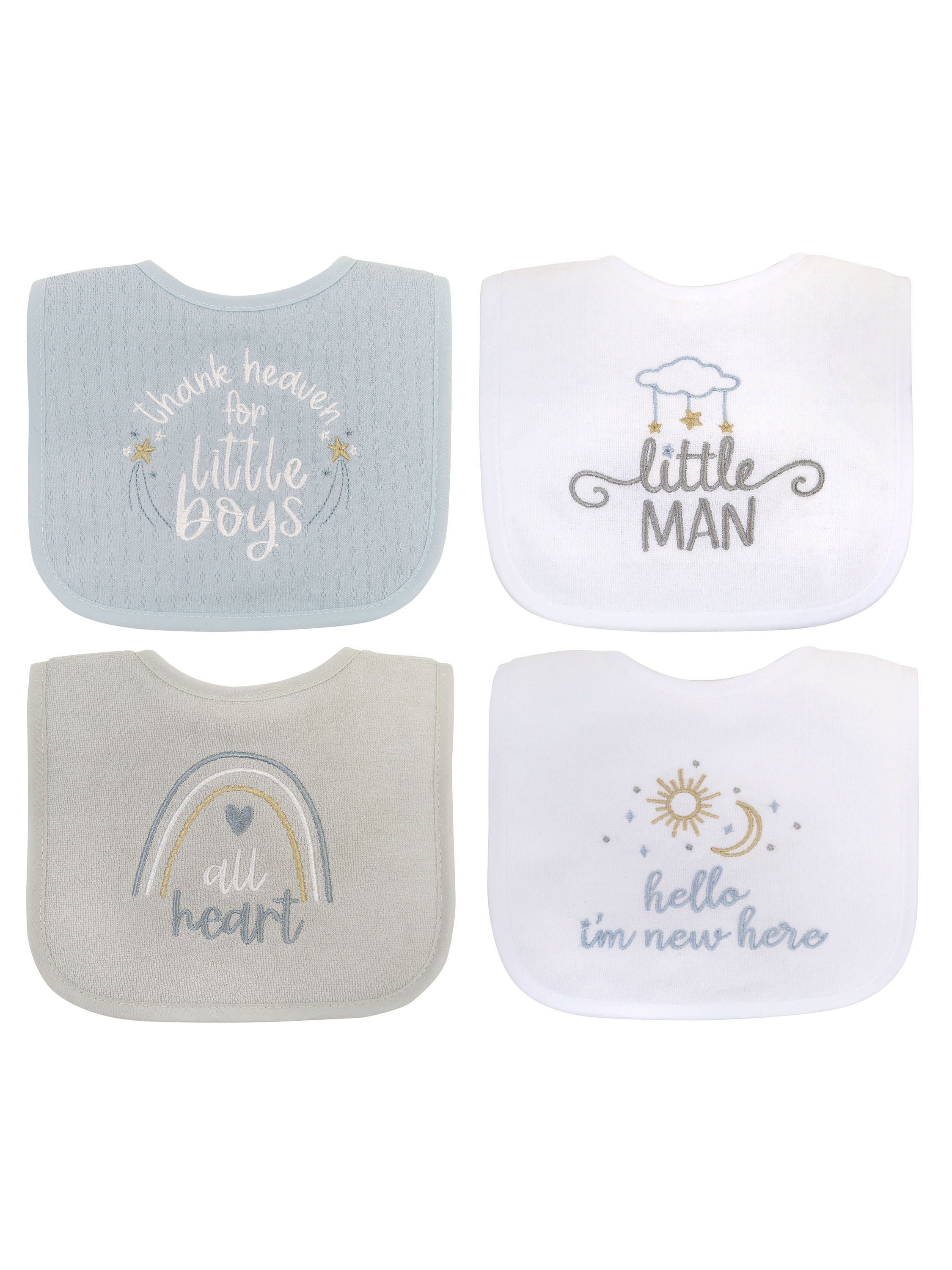 Neat Solutions Infant Boy Thank Heaven 4 Pack Bib Neat Solutions