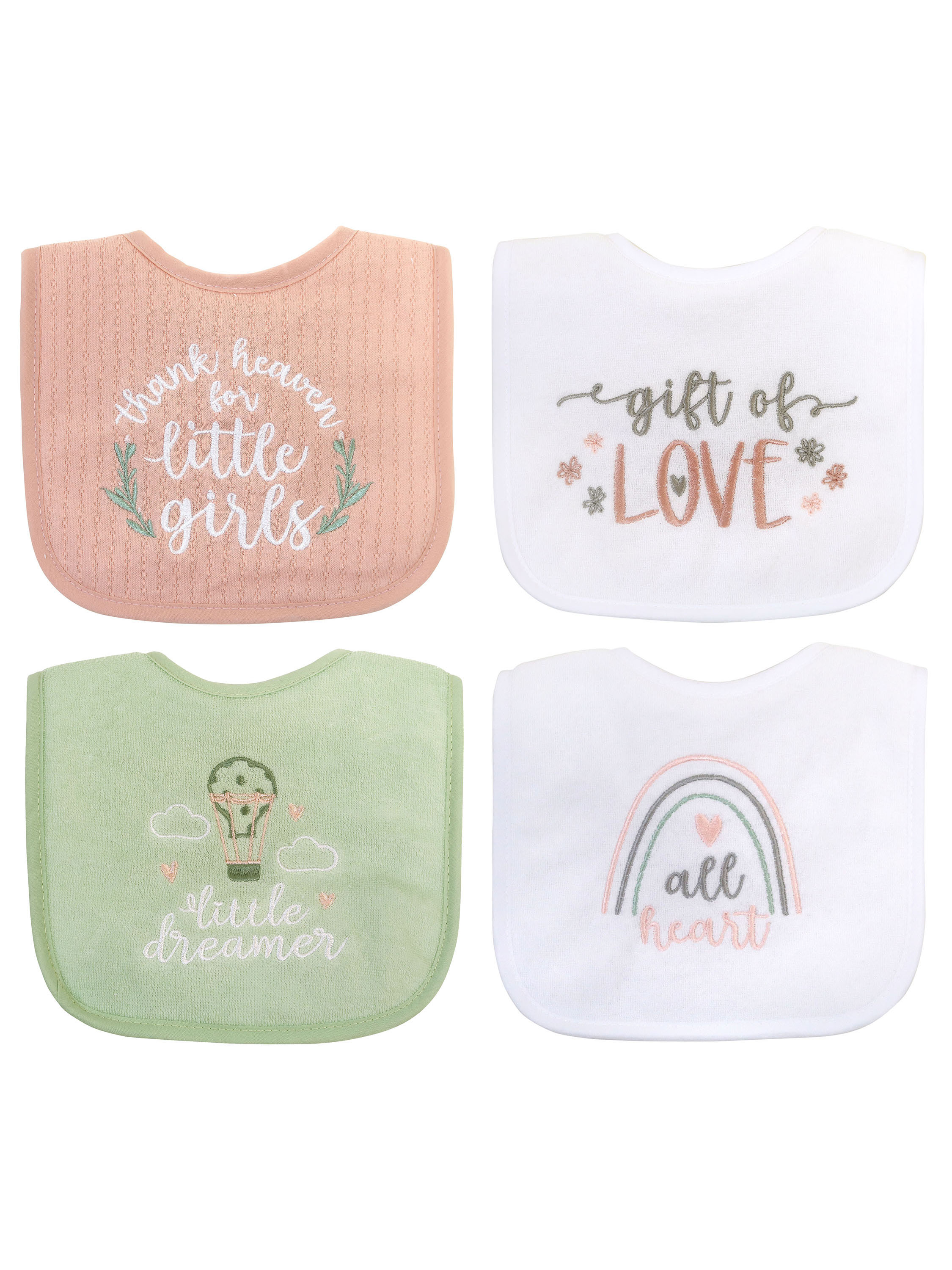 Neat Solutions Infant Girl Thank Heaven 4 Pack Bib Neat Solutions