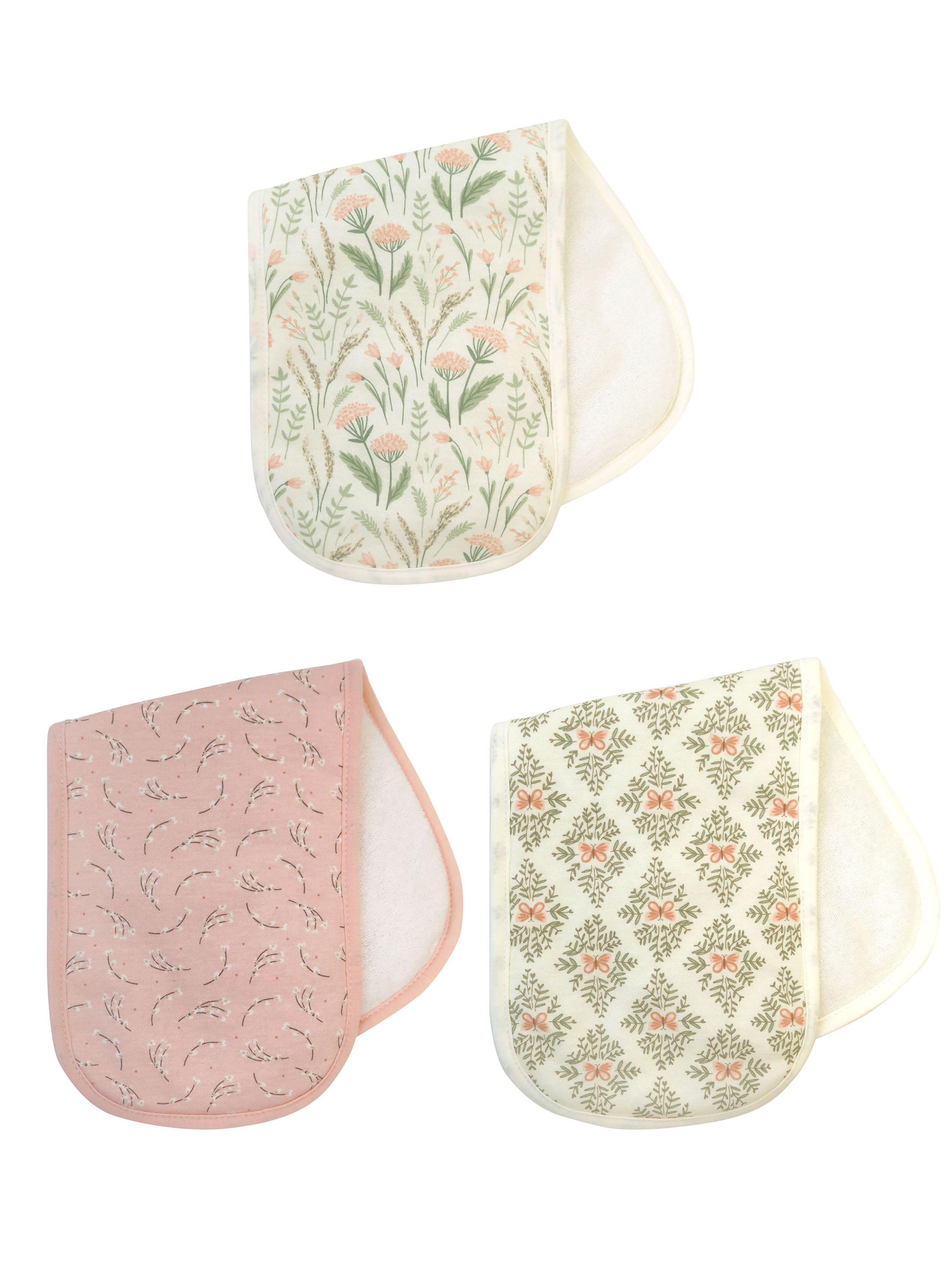 Neat Solutions Girl 3 Pack Infant Burp Cloth Neat Solutions