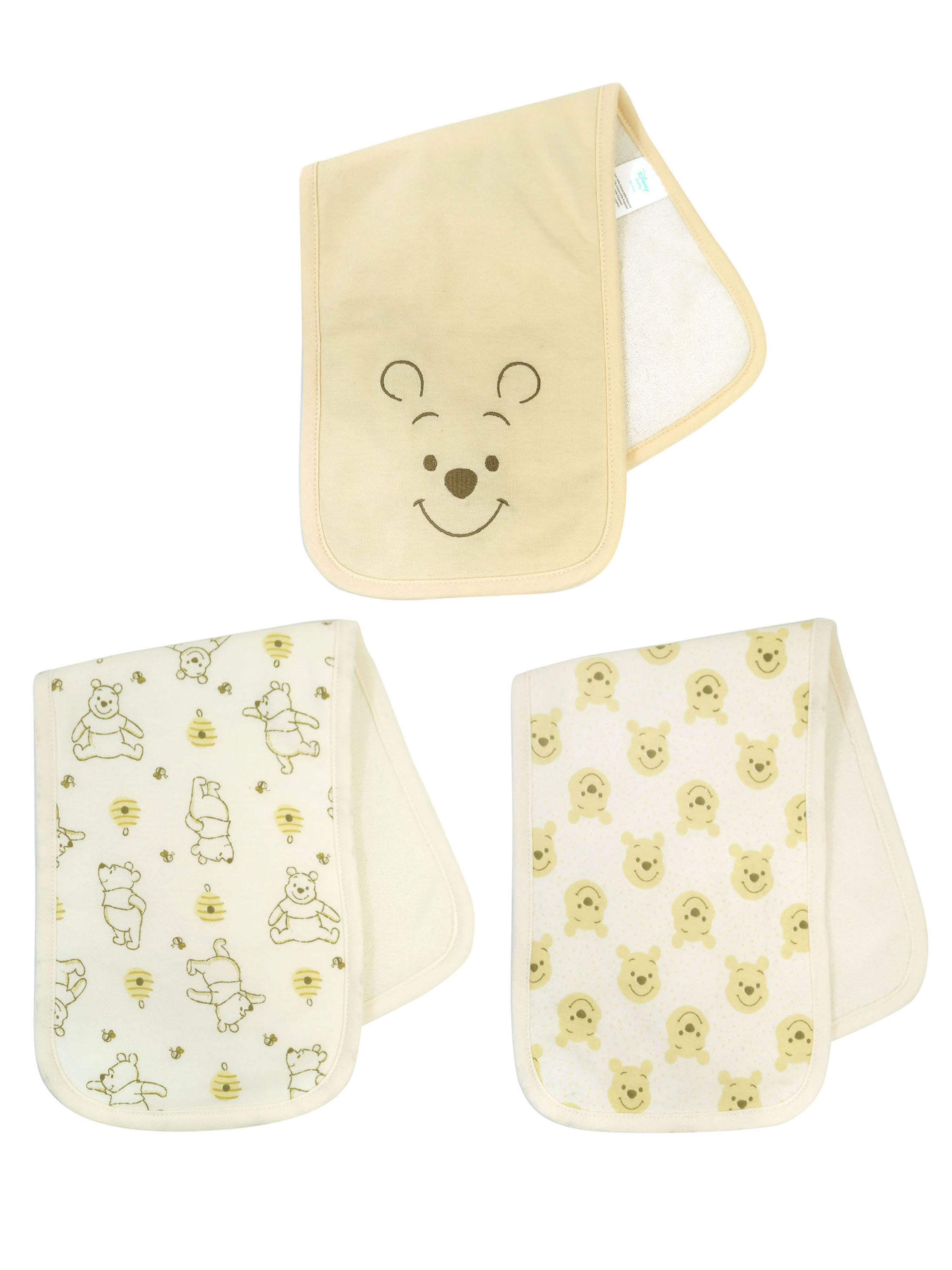 Disney Winnie The Pooh 3 Pack Unisex Newborn Burp Cloth Disney