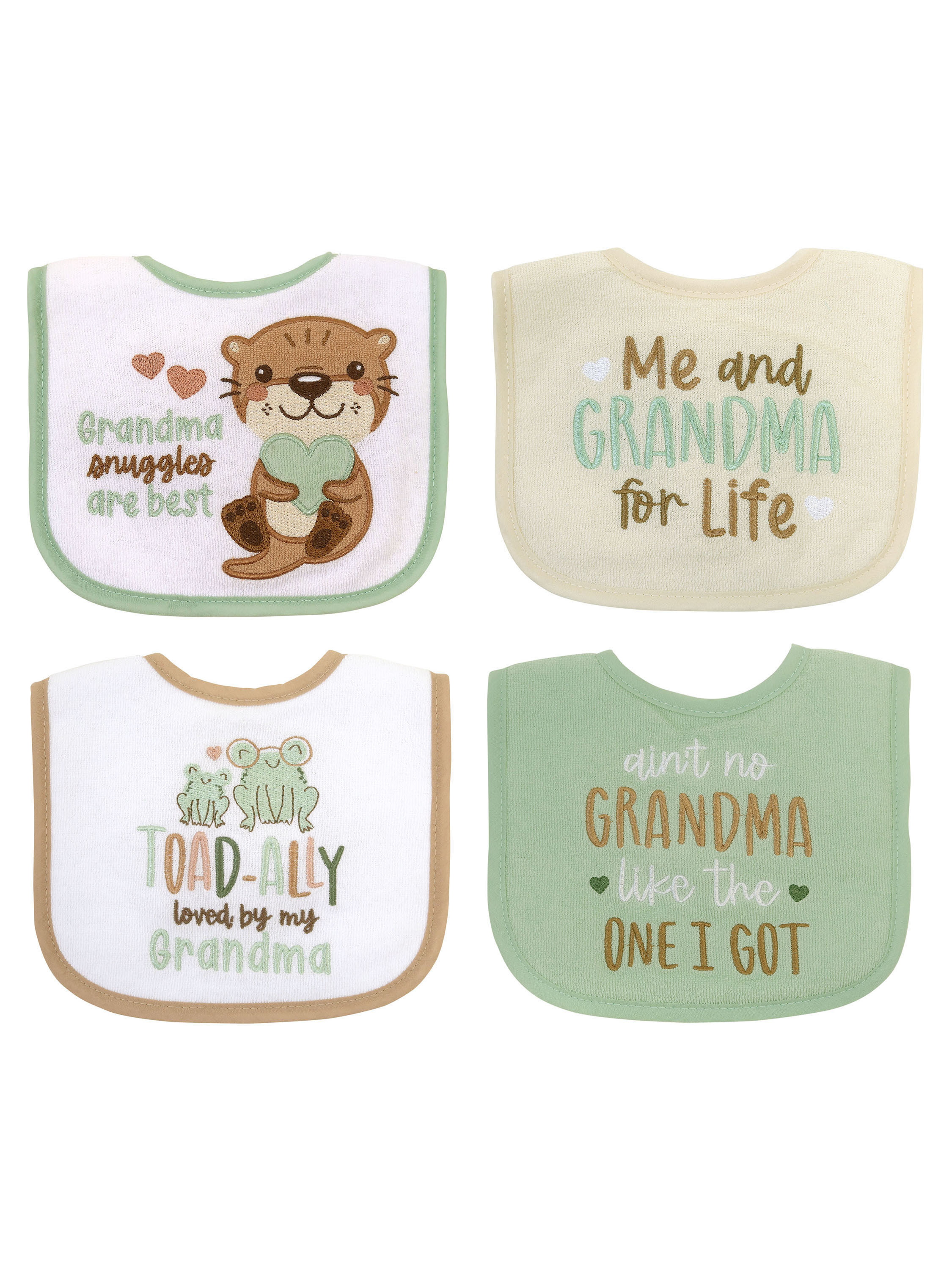 Neat Solutions Infant Unisex Grandma 4 Pack Bib Neat Solutions