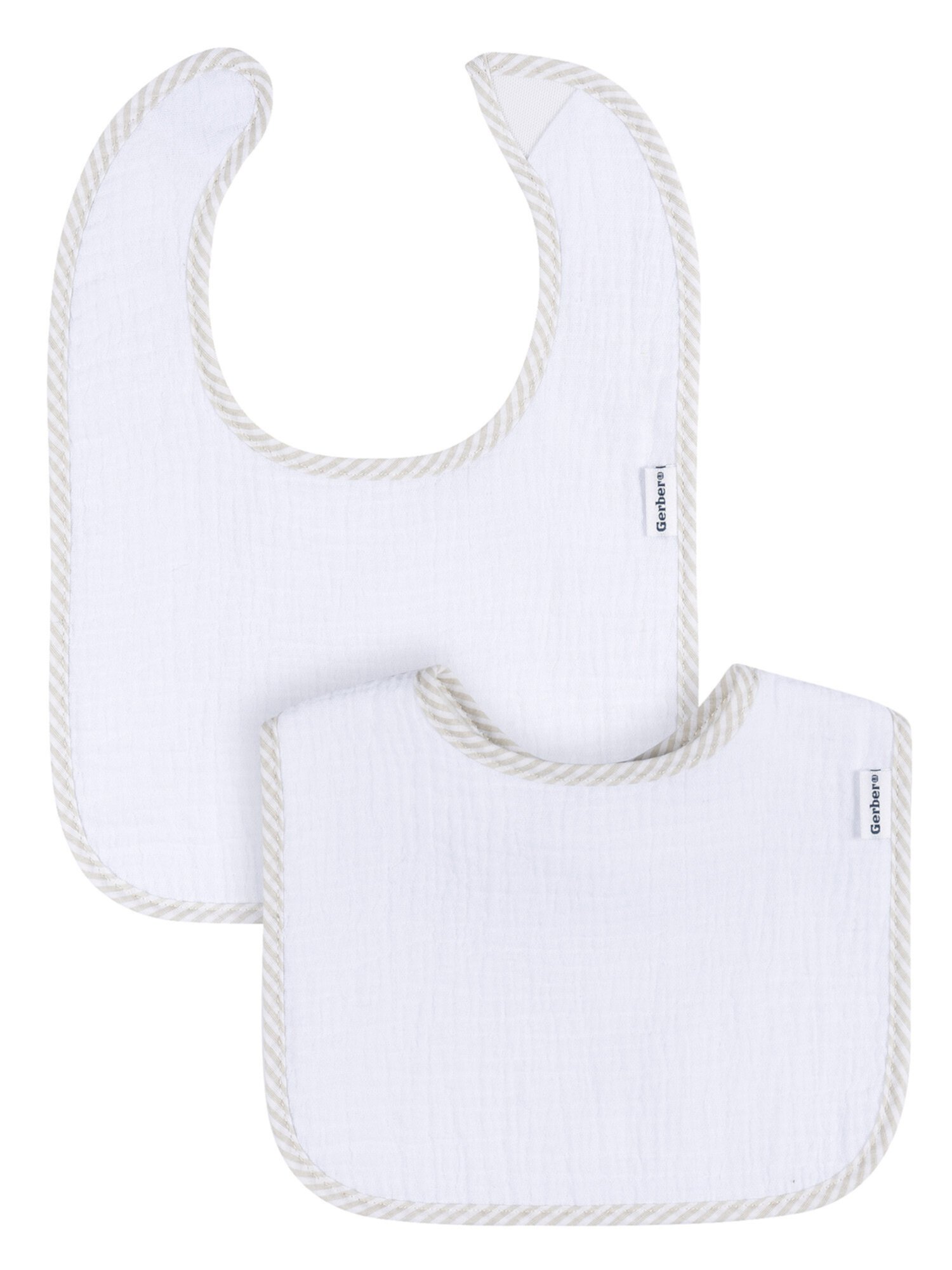 Gerber Baby Boys or Girls White Bibs, 2-Pack, One Size Visit the Gerber Store