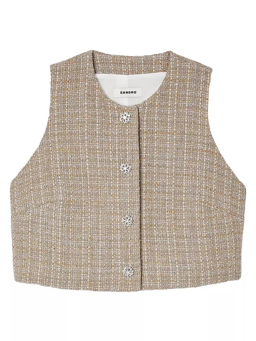 Женская Блузка Sandro Tweed Top Sandro