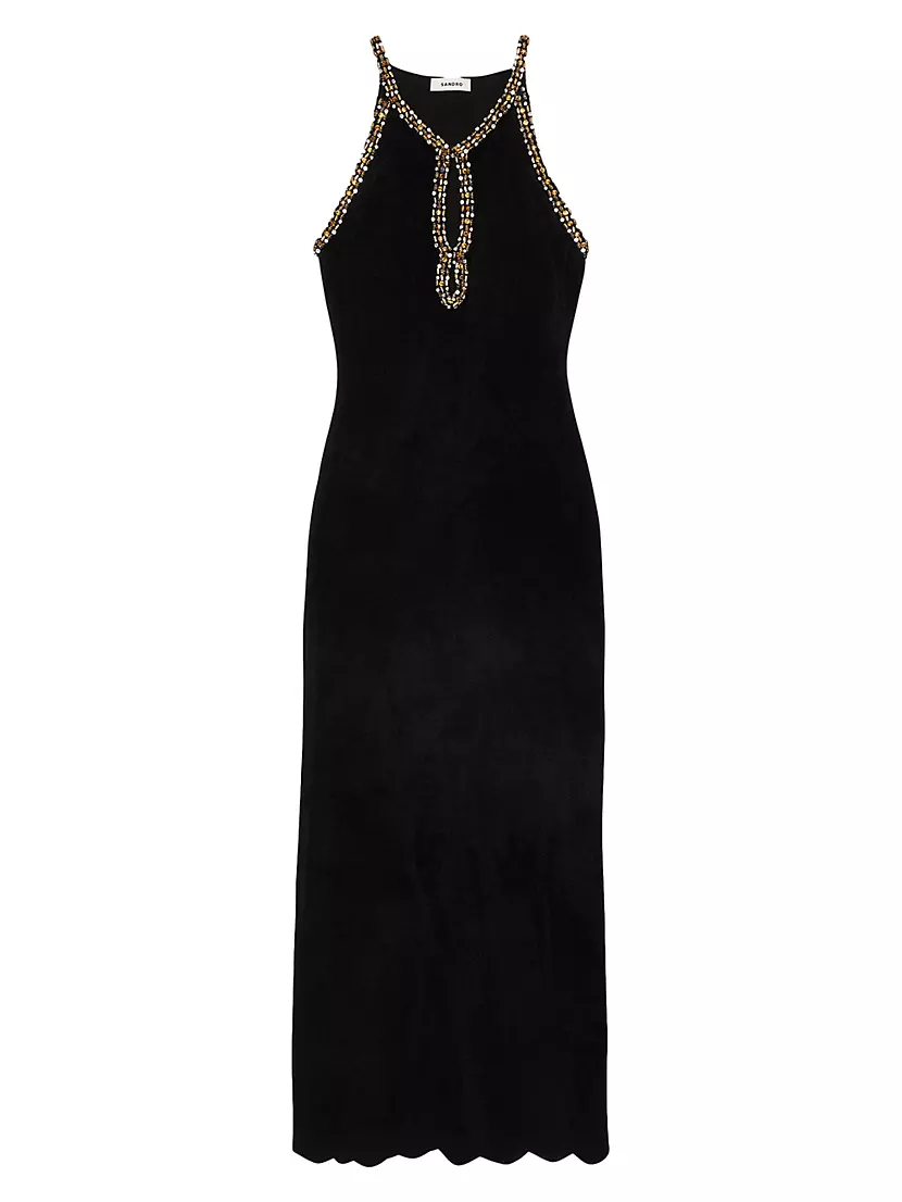 Женское Вечернее Платье Sandro Beaded Maxi Dress Sandro