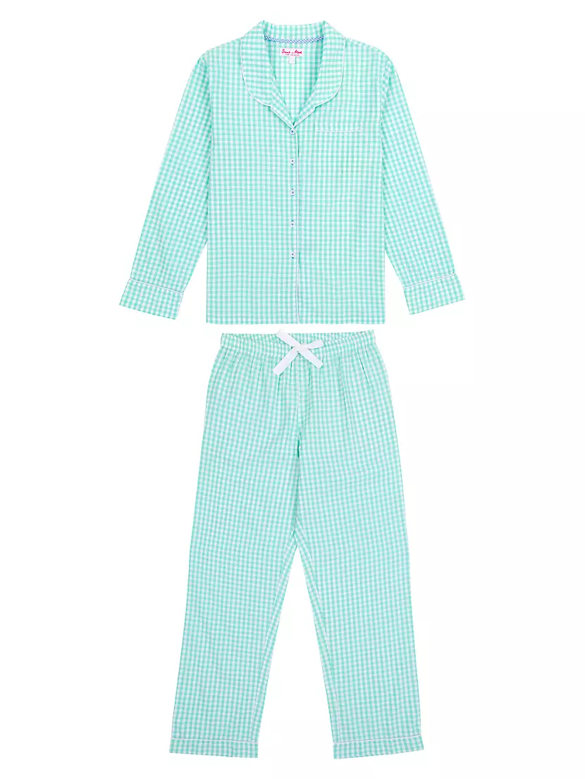 Женская Пижама SANT AND ABEL Hepburn Gingham Long Pajama Set SANT AND ABEL