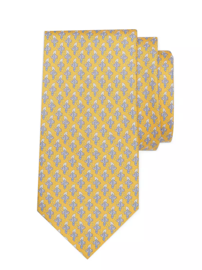 Галстук Ferragamo Fish Silk Tie Ferragamo