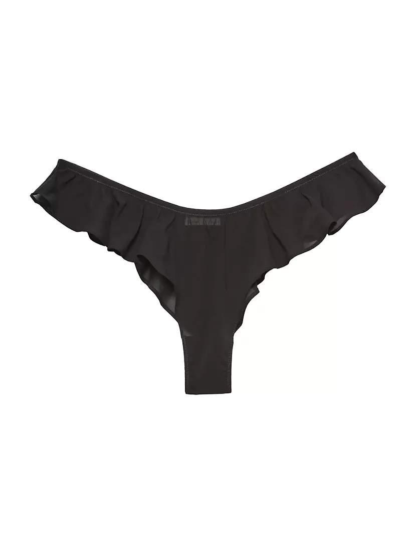 Женские Трусы Fleur du Mal Flutter Ruffled High-Cut Thong Fleur du mal