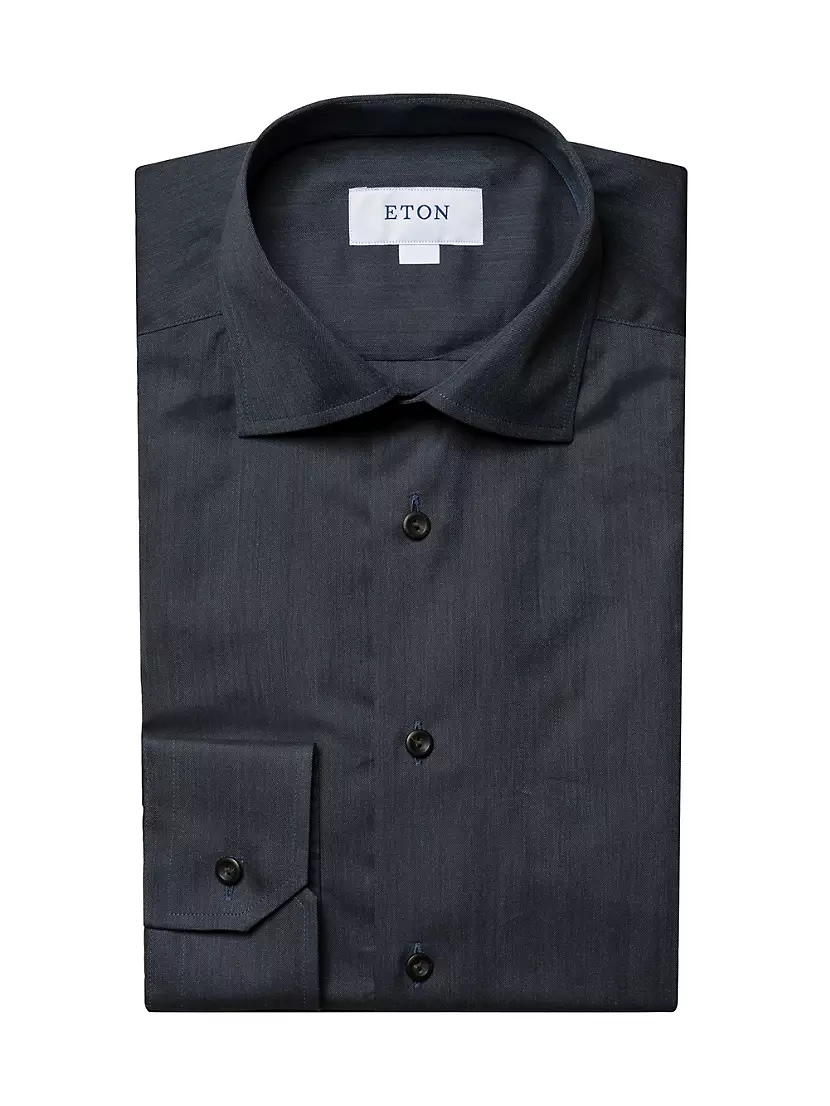 Мужская Классическая рубашка Eton Contemporary-Fit Flannel Eton