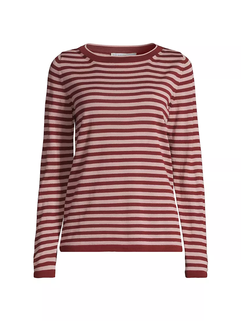 Женская Блузка Max Mara Wool Striped Long-Sleeve Max Mara