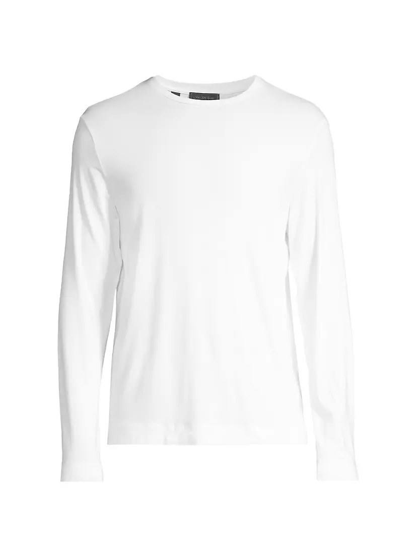 Мужская Футболка Saks Fifth Avenue COLLECTION Elevated Long Sleeve Base Saks Fifth Avenue