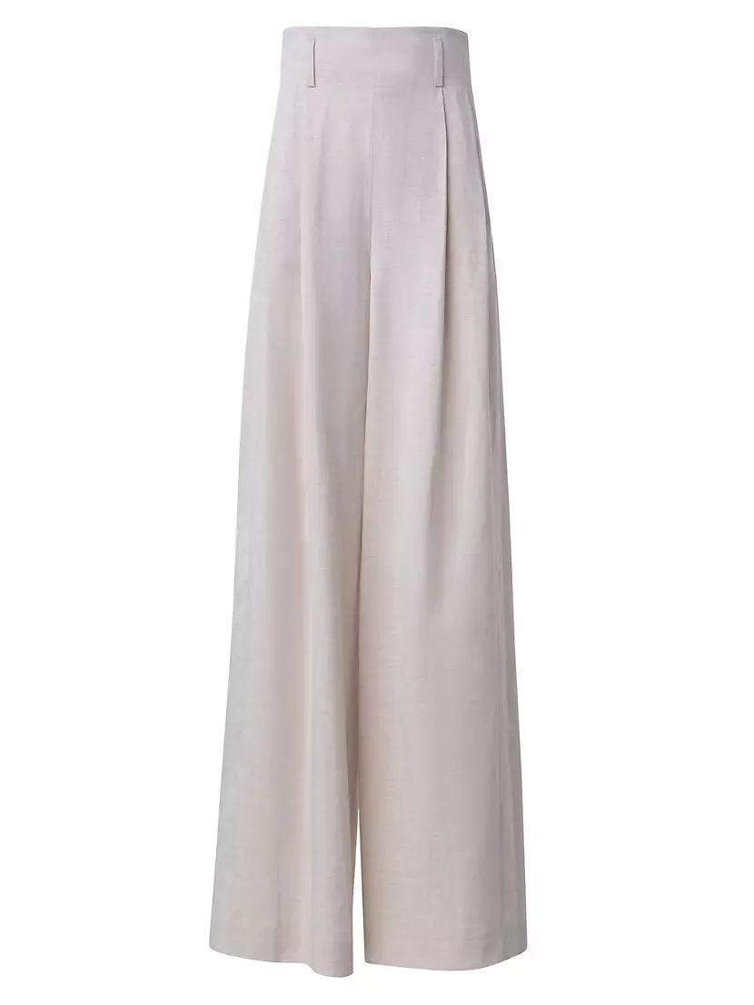 Florina Micro-Stripe Wide-Leg Pants Akris punto