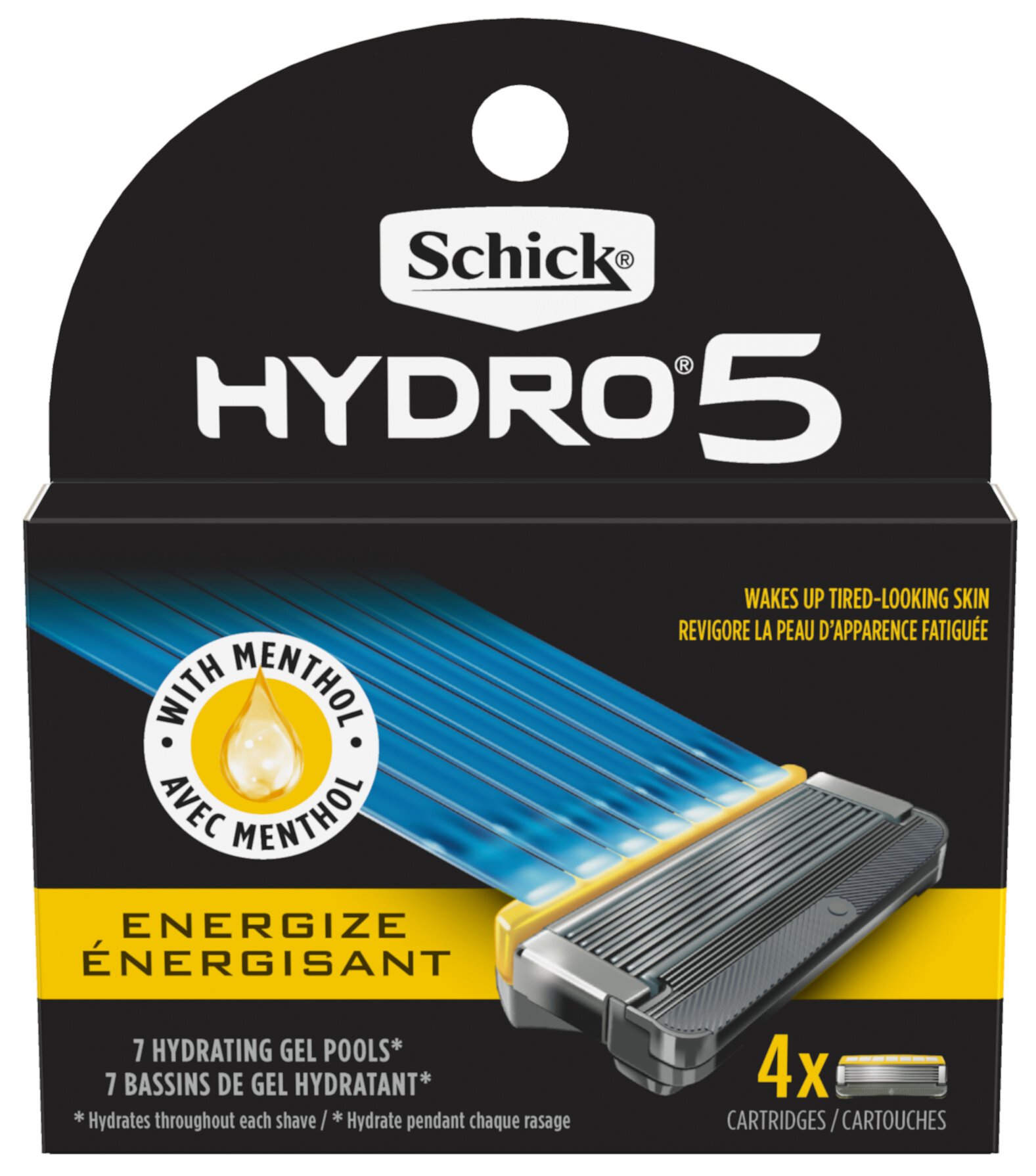 Schick Recambios de Hojas de Afeitar para Hombre Hydro 5 Sense, 4 Unidades Schick