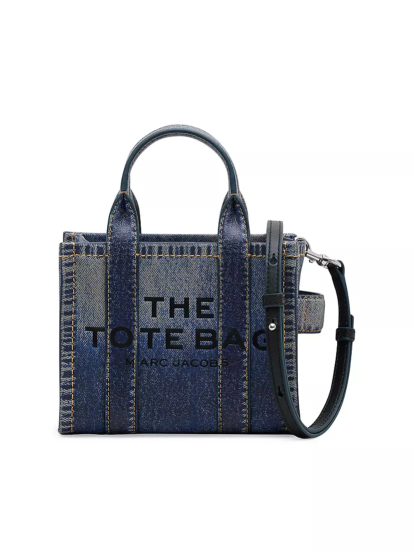 Сумка сэтчел Marc Jacobs Denim-Printed Leather Crossbody Tote Marc Jacobs