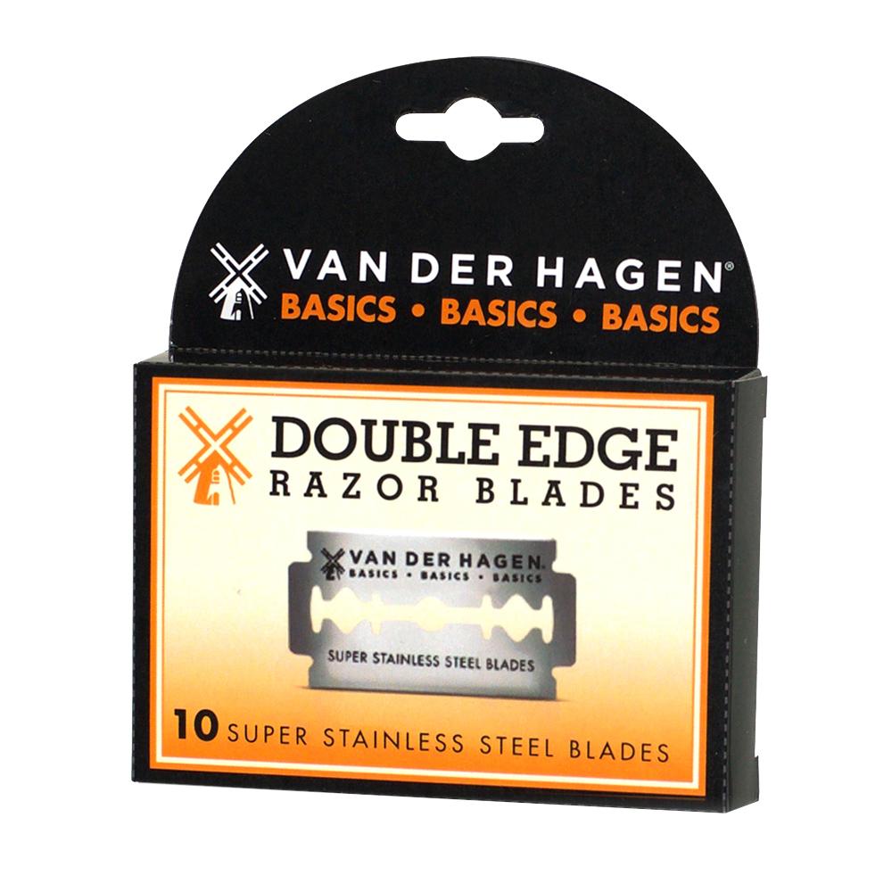 Van Der Hagen Basics Double Edge Razor Blades, Stainless Steel, Men, 10 Count Van Der Hagen