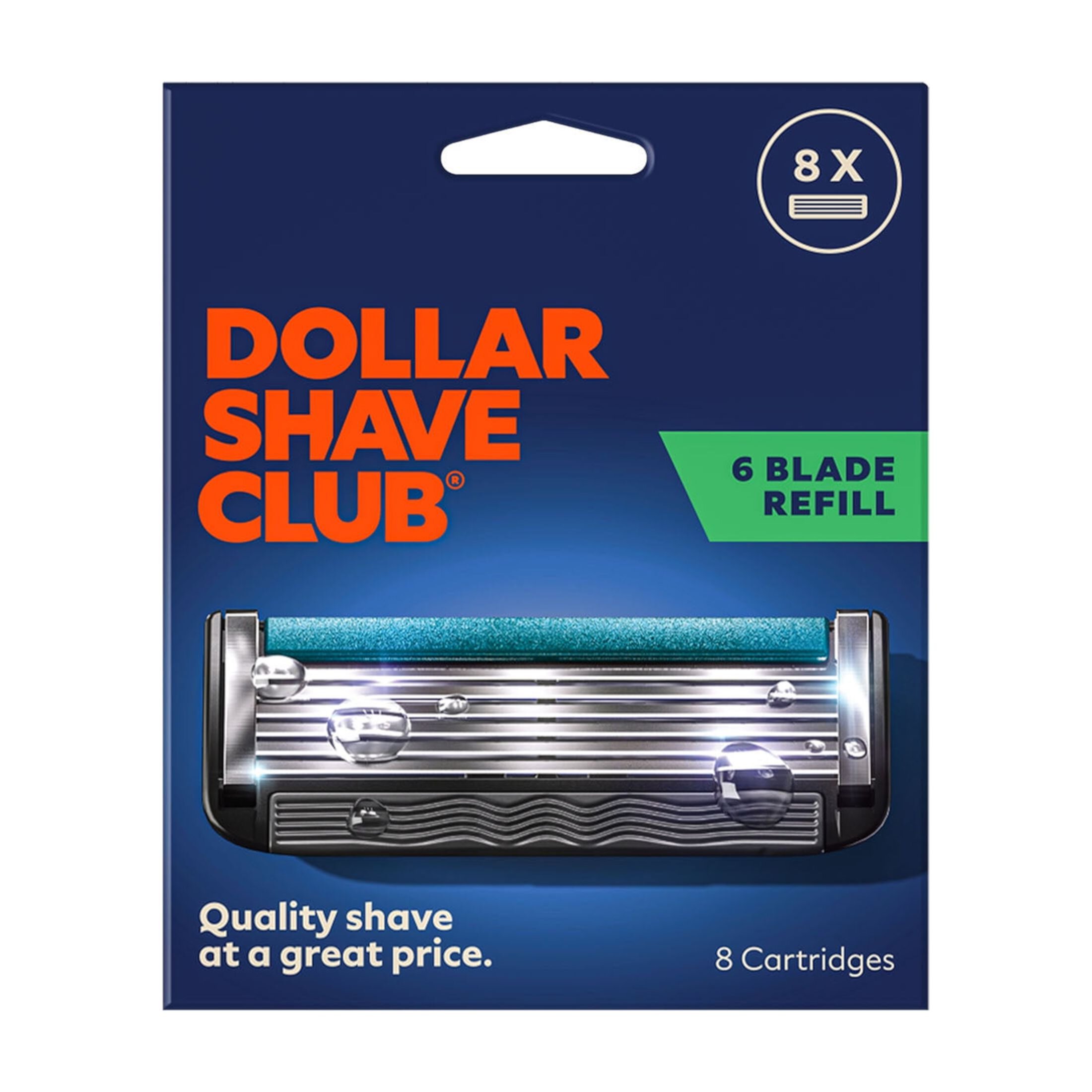 Dollar Shave Club Men's Razor 6-Blade Razor Blade Refills 8 Count Dollar Shave Club