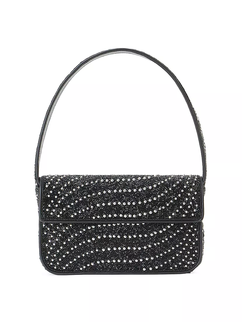 Tommy Cosmic Wave Beaded Shoulder Bag Staud