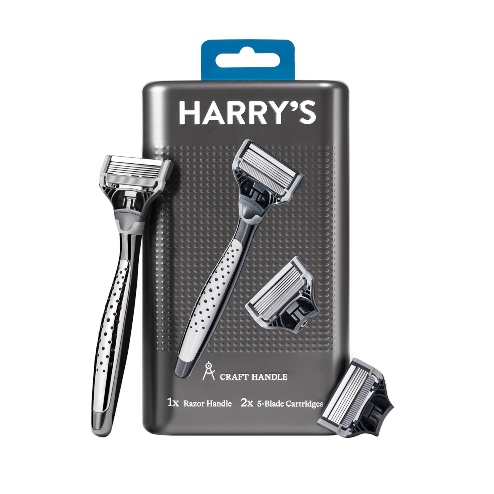 Harry's Men's 5 Blade Razor: Craft Edition Handle + 2 Razor Blade Refills Harry's