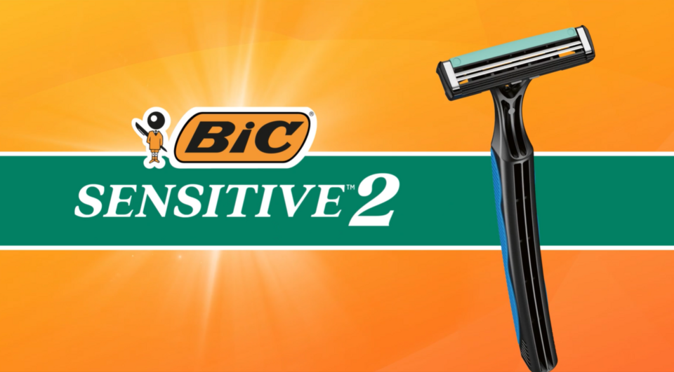 BIC Sensitive 2 Disposable Razors for Men With 2 Blades, 18 Pack BIC