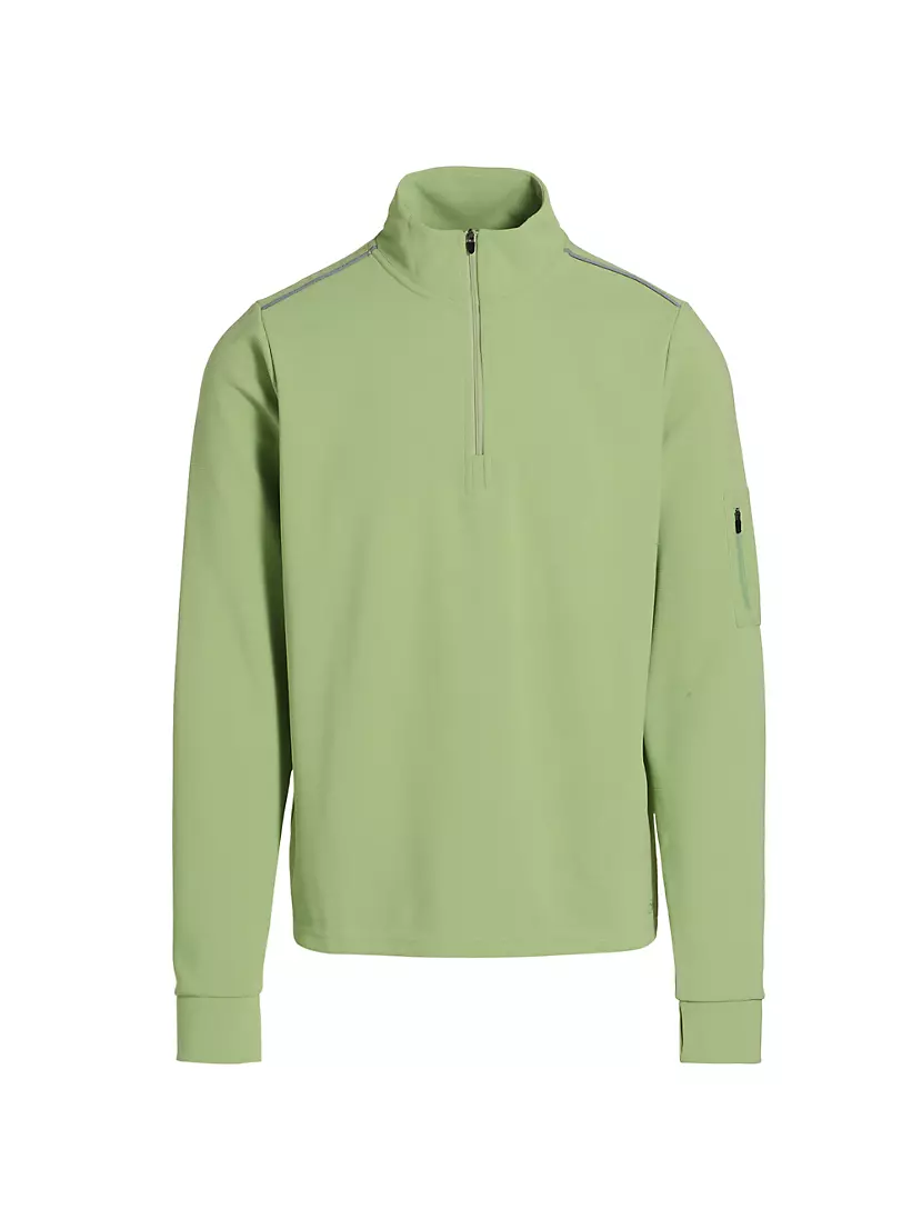 Мужской Пуловер Saks Fifth Avenue Slim-Fit Textured Quarter-Zip Saks Fifth Avenue