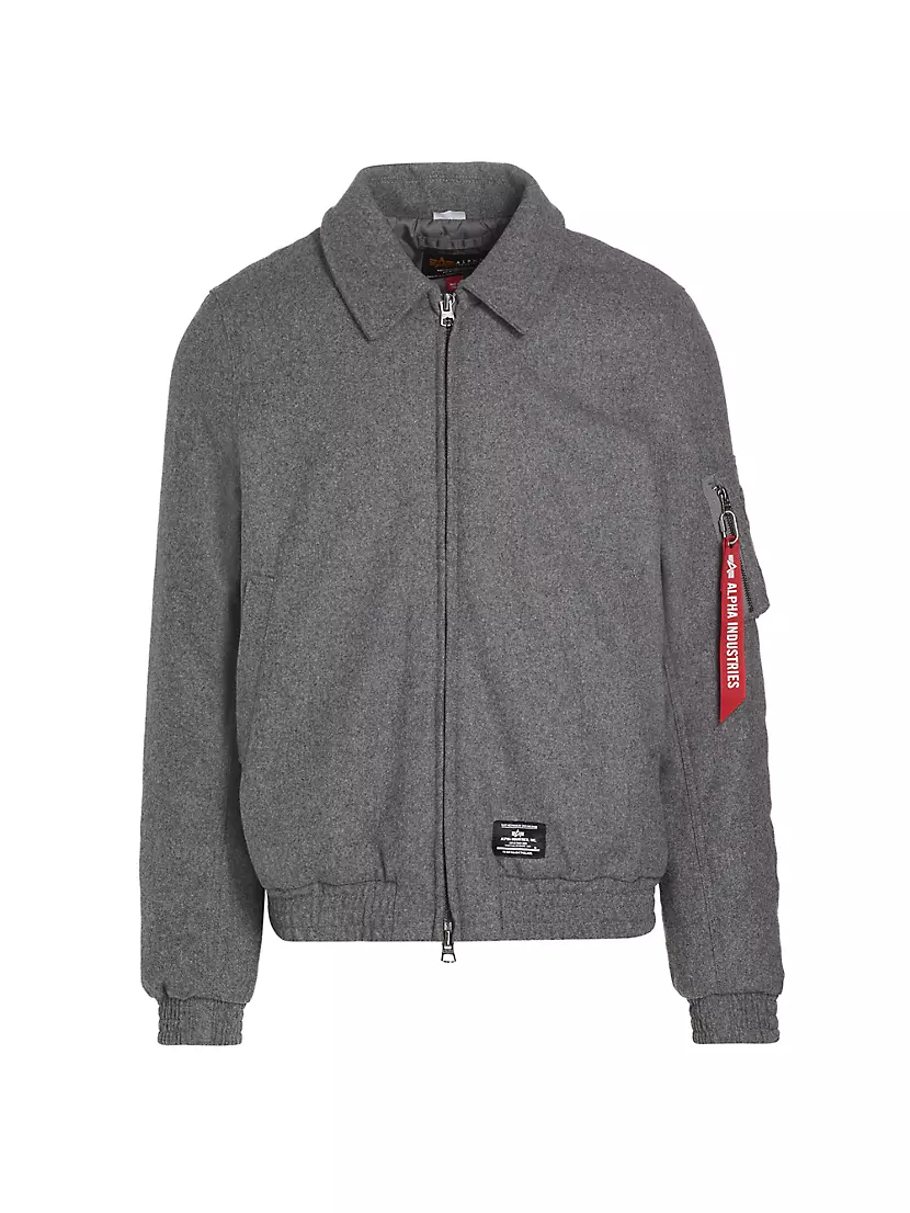 Косуха Harrington из шерсти Alpha Industries с воротником и молнией, 50% шерсть Alpha Industries