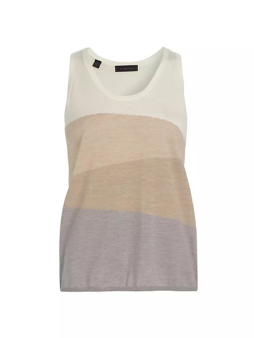 Женская Майка Saks Fifth Avenue Colorblocked Wool Tank Saks Fifth Avenue