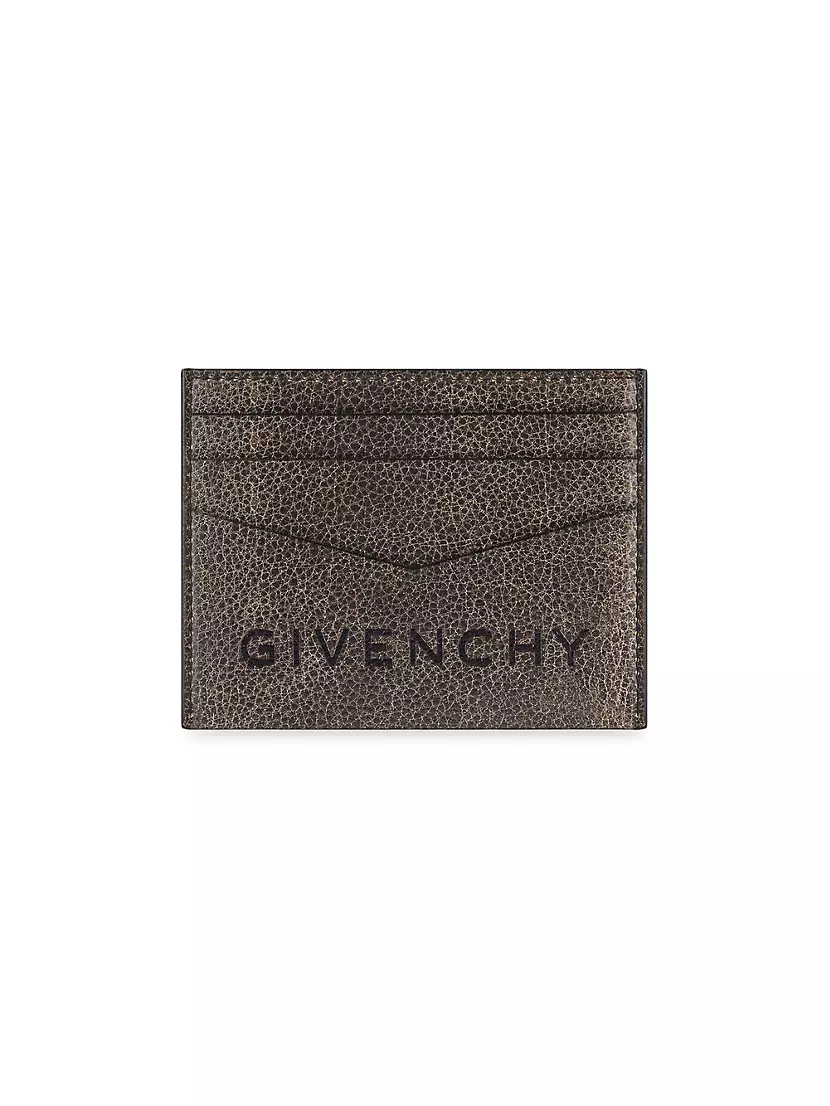 Кардхолдер Givenchy Card Holder In Crackled Leather Givenchy