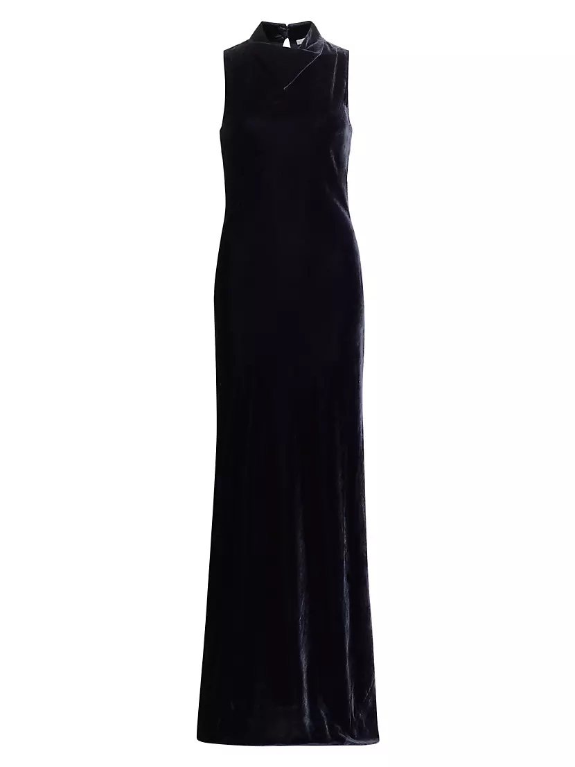 Женское Вечернее Платье VERONICA BEARD Kura Velvet Column Gown VERONICA BEARD