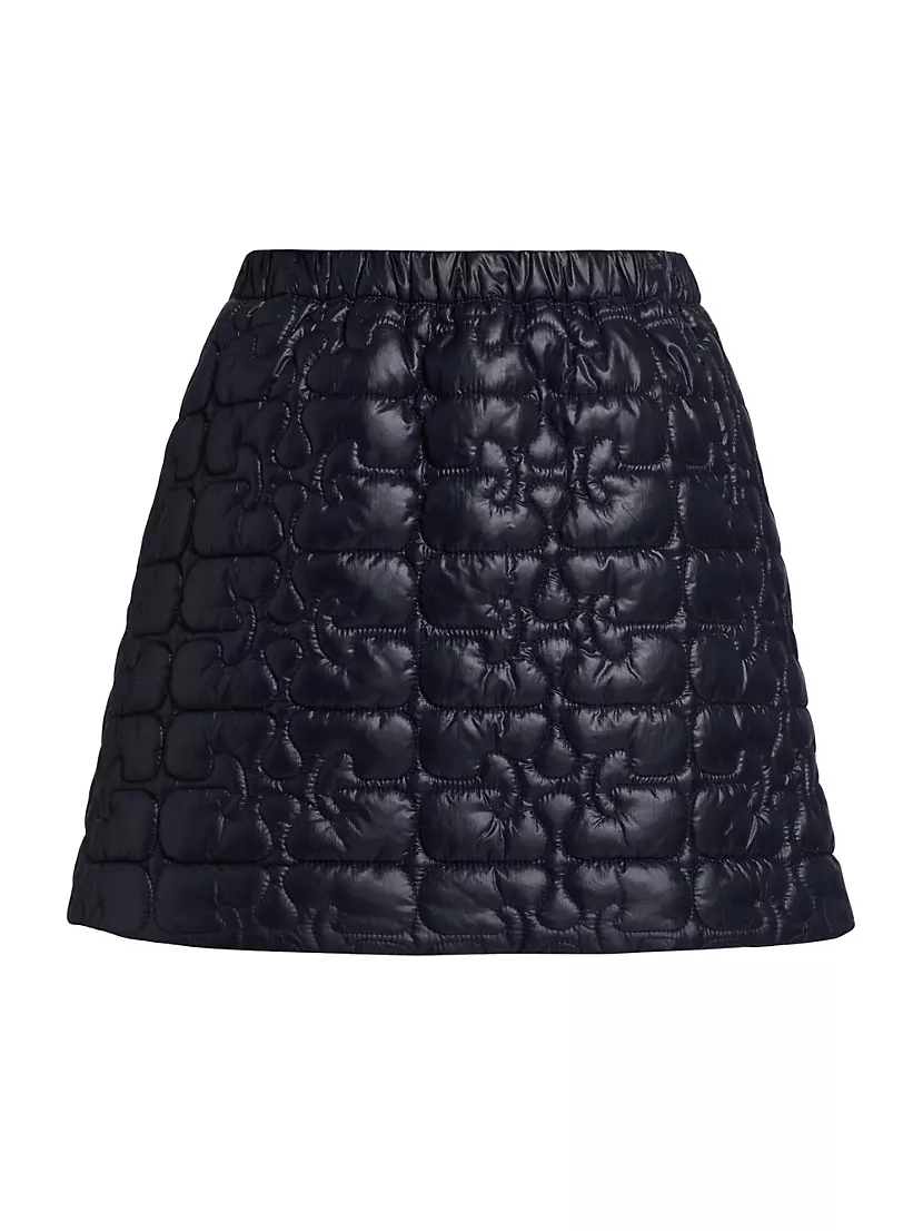 Женская Юбка мини GANNI Shiny Quilted Shell GANNI