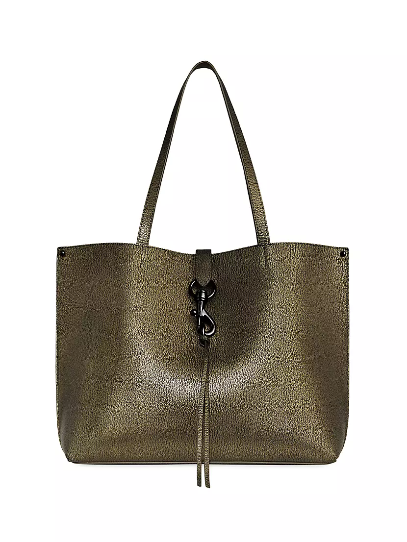 Megan Crackled Leather Tote Rebecca Minkoff