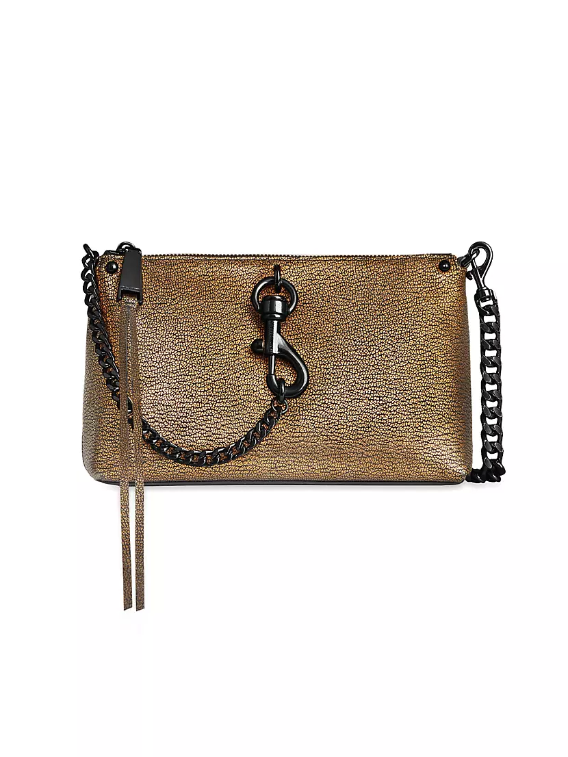 Megan Crackled Leather Crossbody Bag Rebecca Minkoff