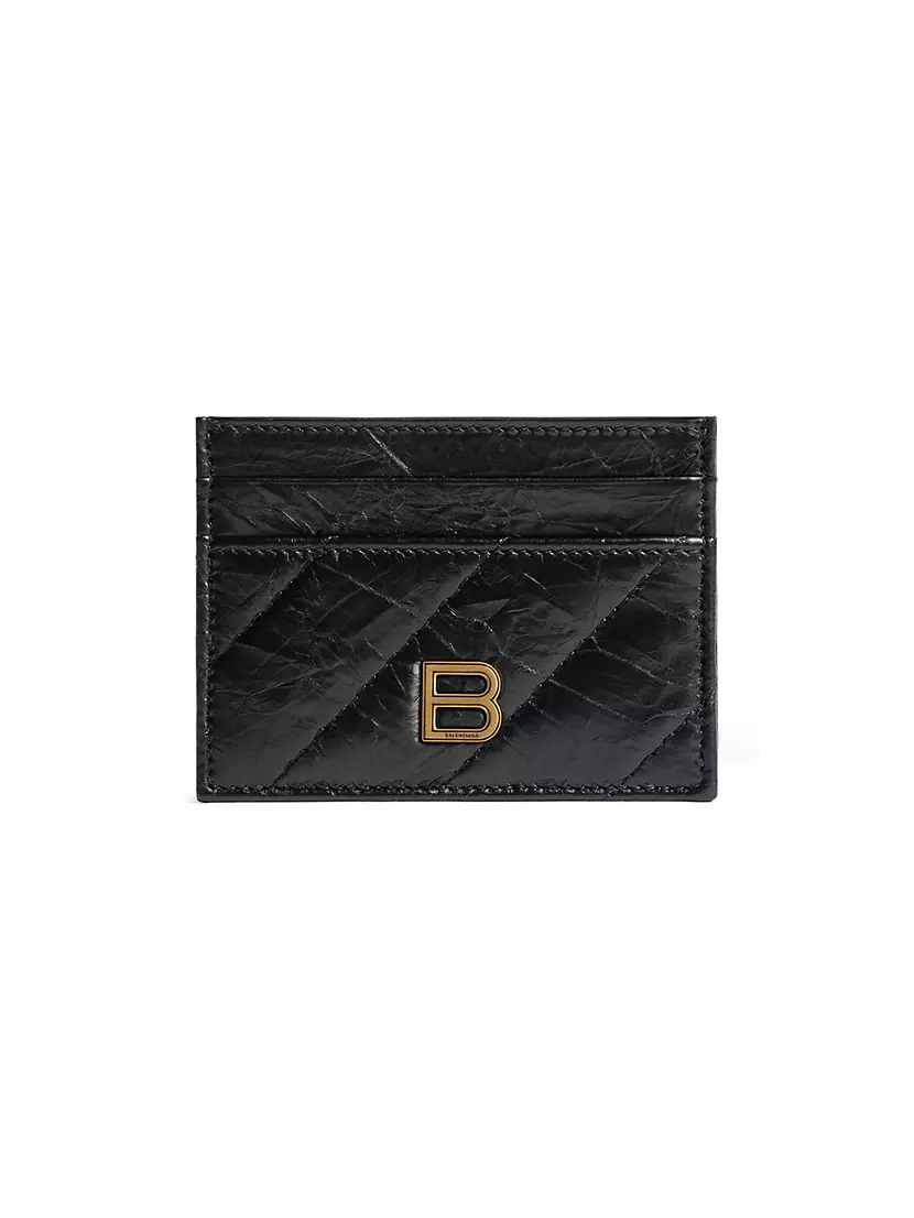 Crush Card Holder Quilted Balenciaga