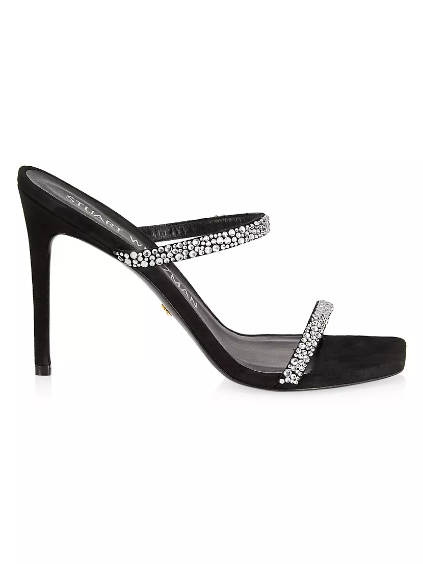 Сандалии Aleena Royale 100MM из замши с кристаллами Stuart Weitzman