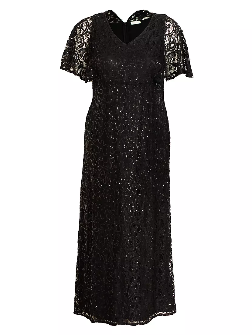 Женское Повседневное Платье Kiyonna Celestial Cape-Sleeve Lace Gown Kiyonna