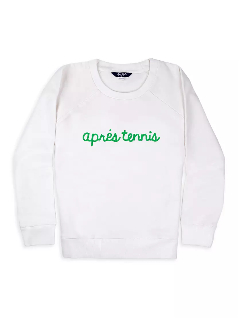 Флисовое худи с вышивкой 'Aprés Tennis' от Ame & Lulu, 97% хлопок Ame & Lulu