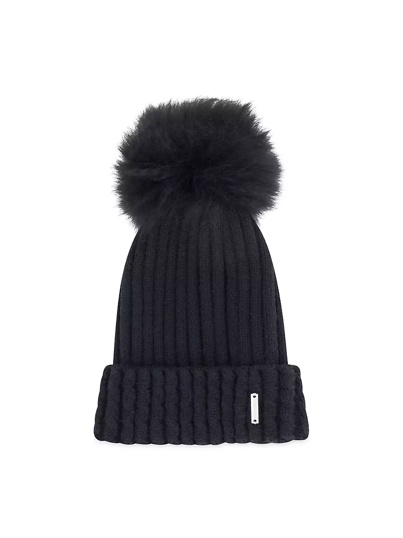 Шапка бини GORSKI Knit Hat With Toscana Lamb Pompom GORSKI