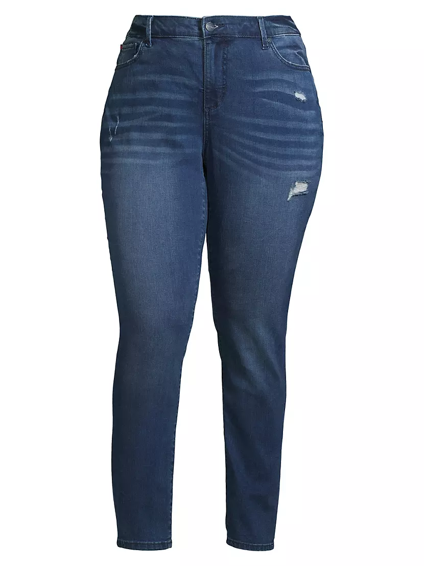 Джинсы Melany с завышенной талией и узким кроем, 73% хлопка, 5 карманов Slink Jeans