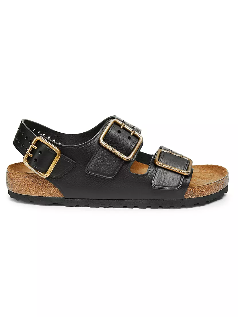 Сандалии Birkenstock Milano из анилиновой кожи с тремя регулируемыми ремешками Birkenstock