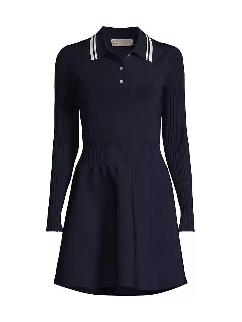 Женское Повседневное Платье Tory Burch Tech-Knit Polo Mini Tory Burch