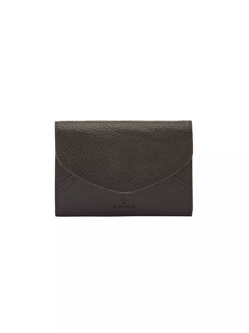 Medium Leather Envelope Flap Wallet Il Bisonte