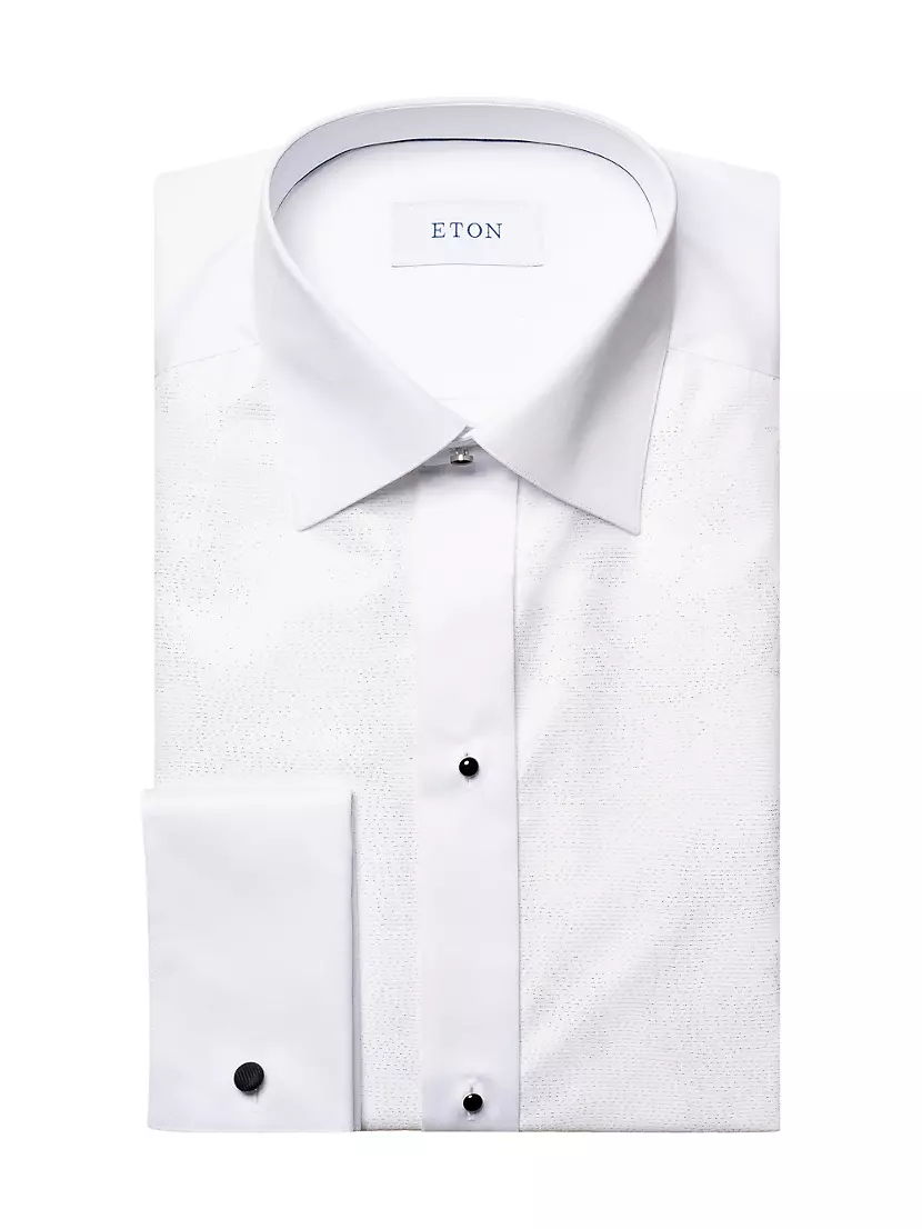 Мужская Классическая рубашка Eton Slim-Fit с блестящим узором Eton