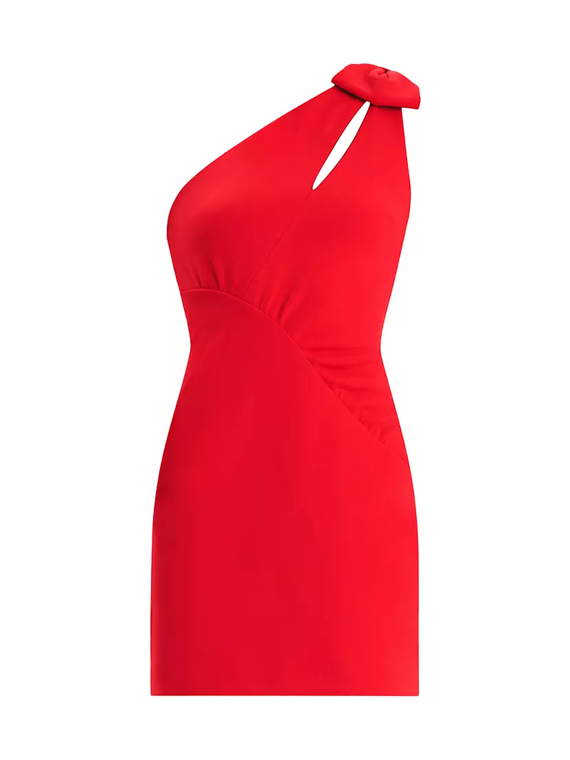 Женское Вечернее Платье Zac Posen One-Shoulder Bow Minidress Zac Posen